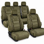 Tactical Car Seat Protector with Quick-Access Storage – Green