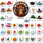 35-Piece Interchangeable Highland Cow Welcome Sign